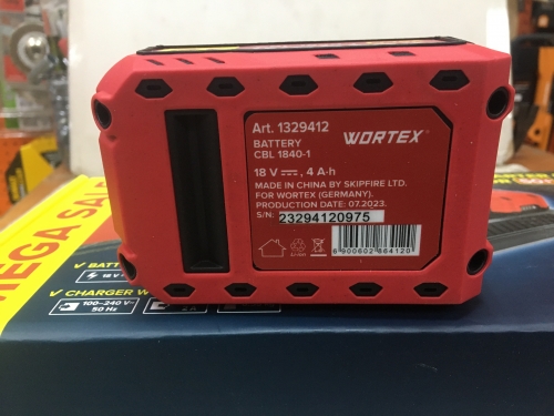 Набор аккумулятор 4 А*ч и зарядное устройство 1х2 А WORTEX ALL1 фото 6